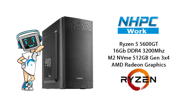 Pc NHPC Work Omega Ryzen 5 5600GT / 16GB / 512GB